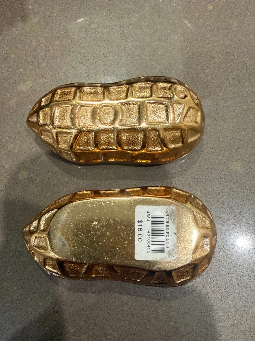 Anthropologie Gilded Treat Trinket Box Peanut